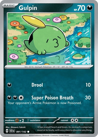 Gulpin Stellar Crown Pokemon Card