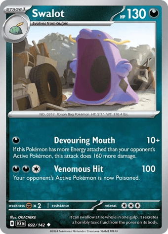 Swalot Stellar Crown Pokemon Card