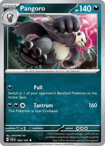Pangoro Stellar Crown Pokemon Card