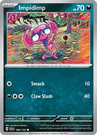 Impidimp Stellar Crown Pokemon Card