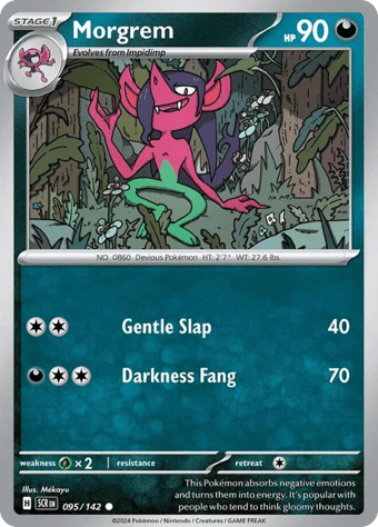 Morgrem Stellar Crown Pokemon Card
