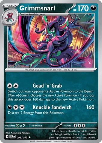 Grimmsnarl Stellar Crown Pokemon Card