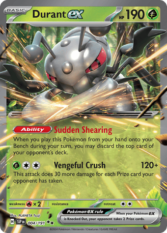 Durant ex Surging Sparks Pokemon Card