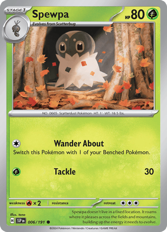 Spewpa Surging Sparks Pokemon Card