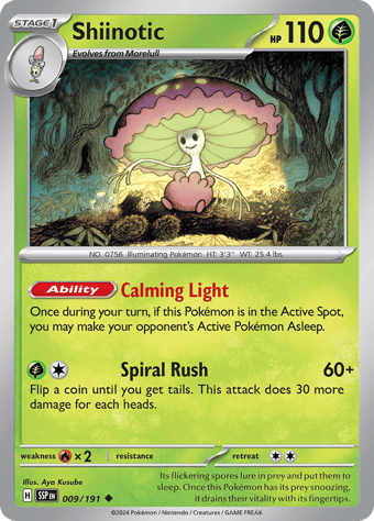 Shiinotic Surging Sparks Pokemon Card