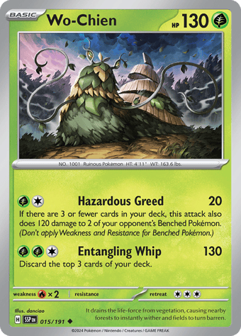 Wo-Chien Surging Sparks Pokemon Card