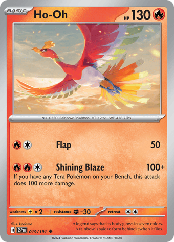 Ho-Oh Surging Sparks Pokemon Card