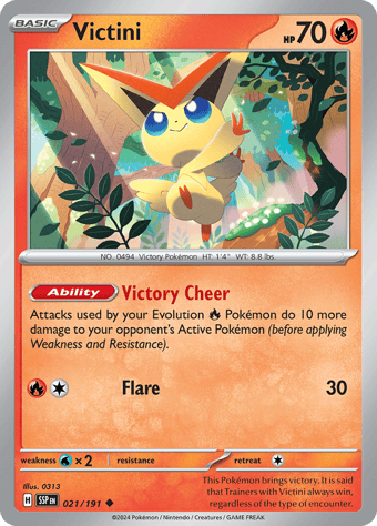 Victini Surging Sparks Pokemon Card