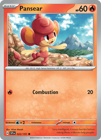 Pansear Surging Sparks Pokemon Card
