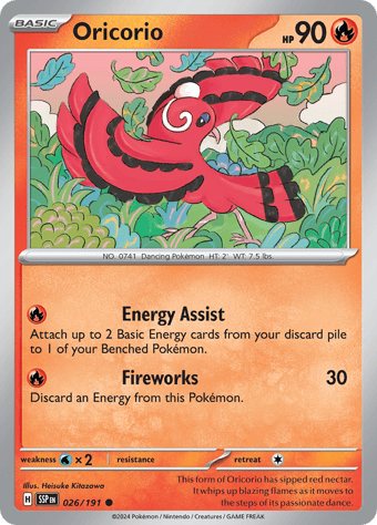 Oricorio Surging Sparks Pokemon Card