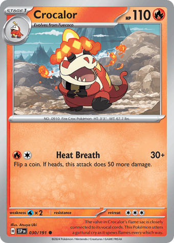 Crocalor Surging Sparks Pokemon Card