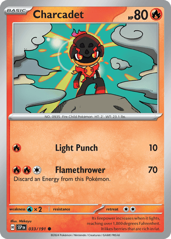 Charcadet Surging Sparks Pokemon Card
