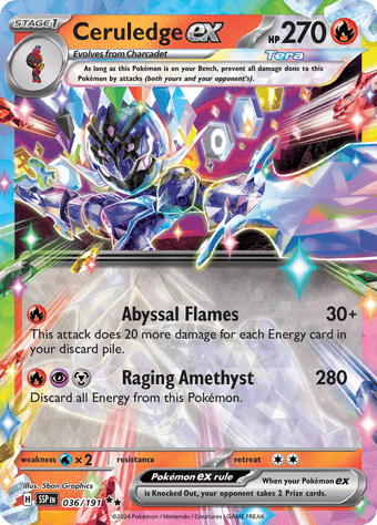 Ceruledge ex Surging Sparks Pokemon Card
