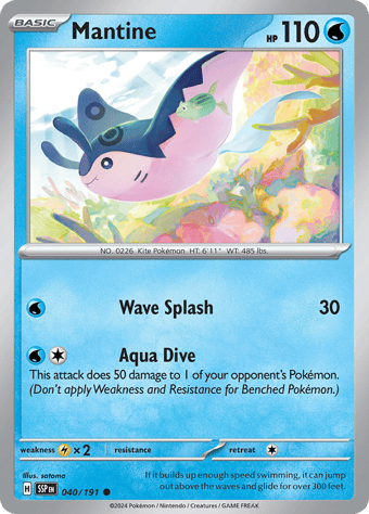 Mantine Surging Sparks Pokemon Card