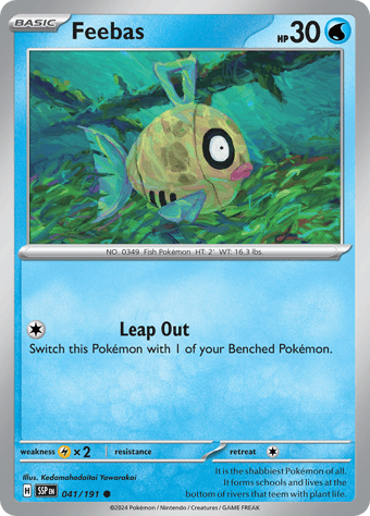 Feebas Surging Sparks Pokemon Card