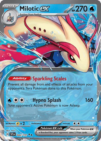 Milotic ex Surging Sparks Pokemon Card
