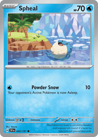 Spheal Surging Sparks Pokemon Card