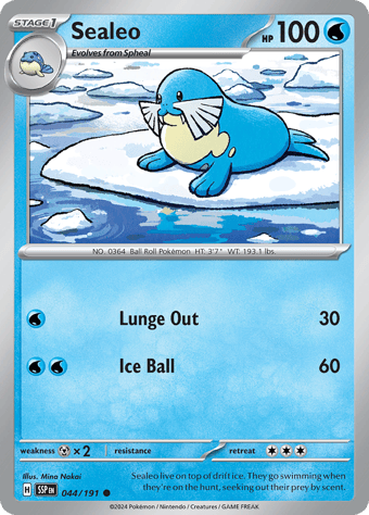 Sealeo Surging Sparks Pokemon Card