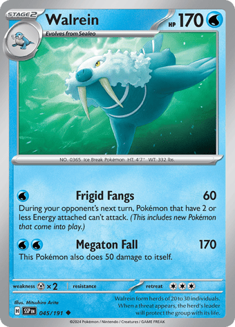 Walrein Surging Sparks Pokemon Card