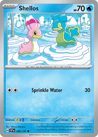 Shellos Surging Sparks Pokemon Card