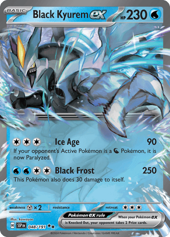 Black Kyurem ex Surging Sparks Pokemon Card