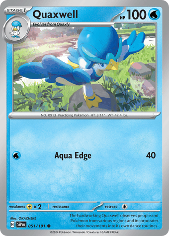 Quaxwell Surging Sparks Pokemon Card