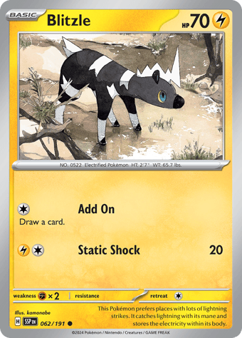 Blitzle Surging Sparks Pokemon Card