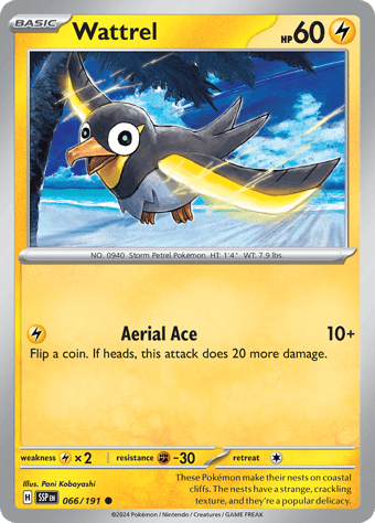 Wattrel Surging Sparks Pokemon Card