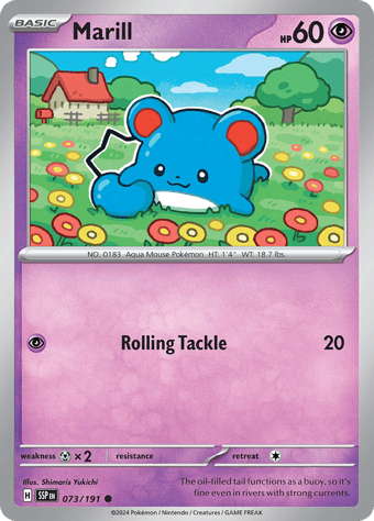 Marill Surging Sparks Pokemon Card