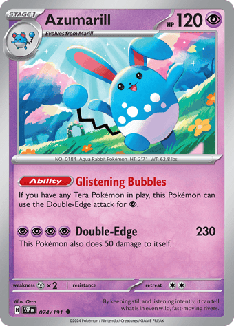 Azumarill Surging Sparks Pokemon Card