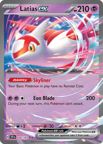 Latias ex Surging Sparks Pokemon Card
