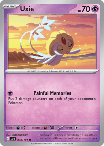 Uxie Surging Sparks Pokemon Card