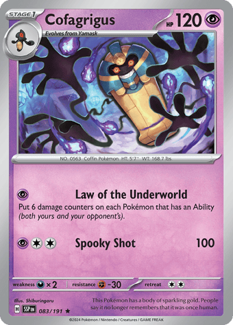 Cofagrigus Surging Sparks Pokemon Card