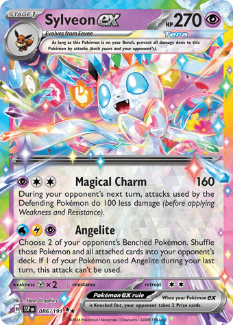 Sylveon ex Surging Sparks Pokemon Card