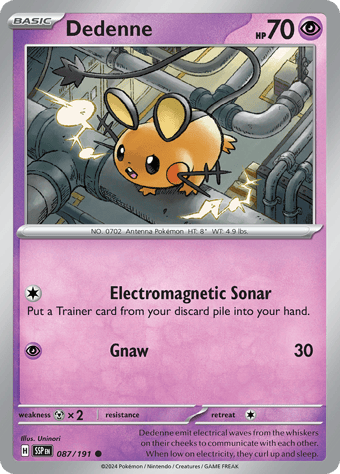 Dedenne Surging Sparks Pokemon Card