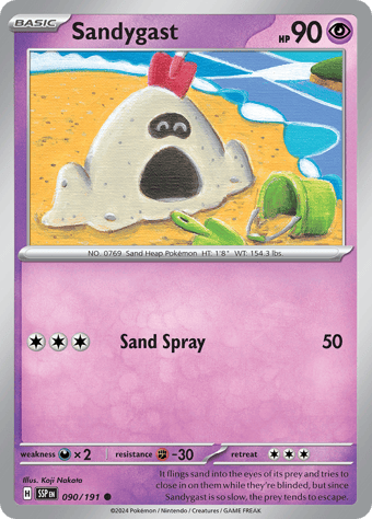 Sandygast Surging Sparks Pokemon Card