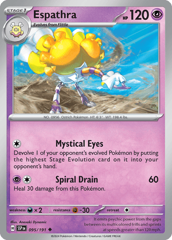 Espathra Surging Sparks Pokemon Card