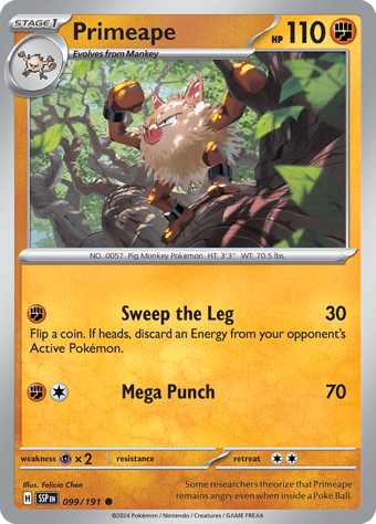 Primeape Surging Sparks Pokemon Card