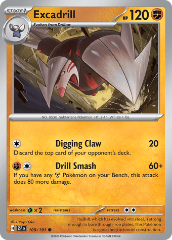 Excadrill Surging Sparks Pokemon Card
