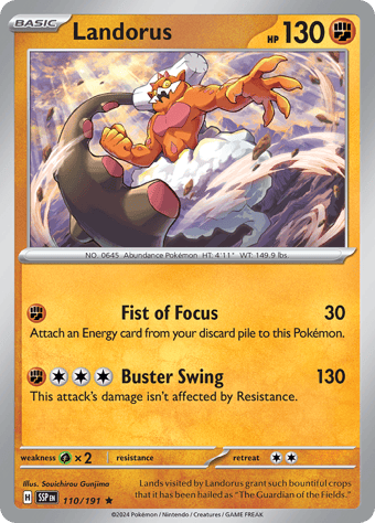 Landorus Surging Sparks Pokemon Card