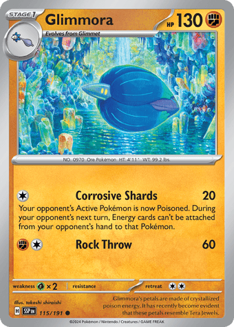 Glimmora Surging Sparks Pokemon Card