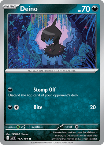 Deino Surging Sparks Pokemon Card