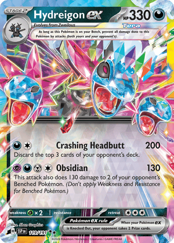 Hydreigon ex Surging Sparks Pokemon Card