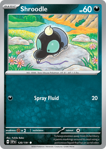 Shroodle Surging Sparks Pokemon Card