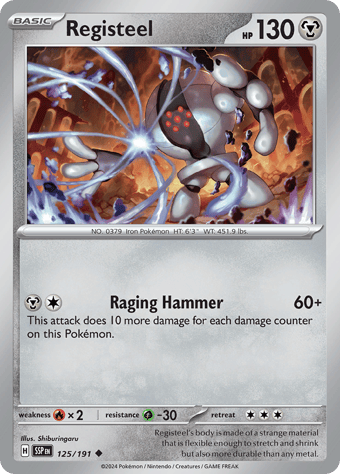 Registeel Surging Sparks Pokemon Card