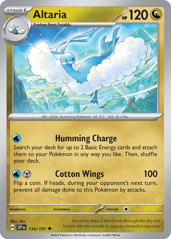 Altaria Surging Sparks Pokemon Card