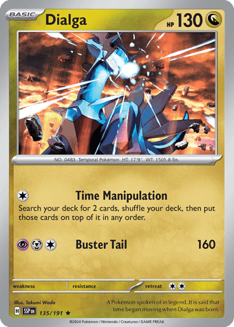 Dialga Surging Sparks Pokemon Card
