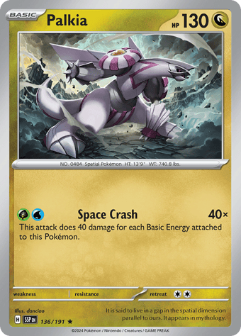 Palkia Surging Sparks Pokemon Card