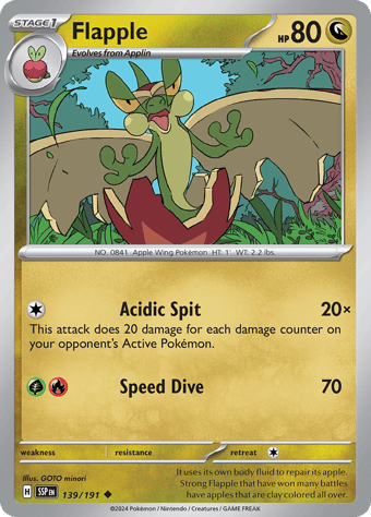 Flapple Surging Sparks Pokemon Card