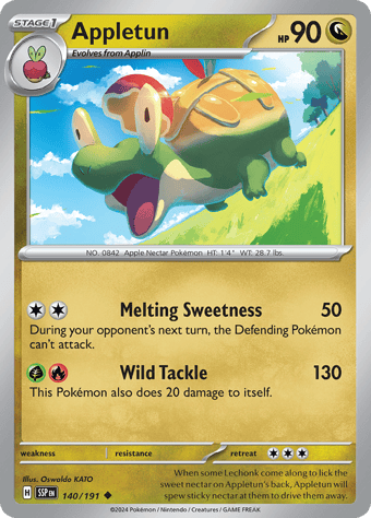 Appletun Surging Sparks Pokemon Card